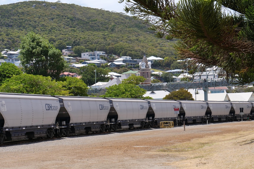 A CBH train at the Port of Albany in the Great Southern.