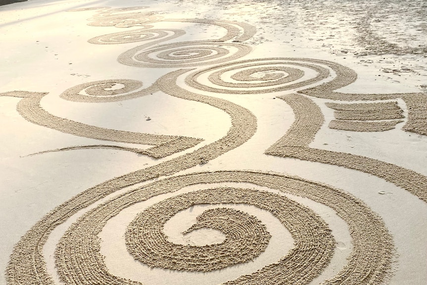 Patterns in the sand.