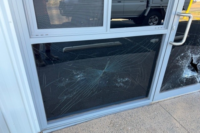 Glass broken on front door 