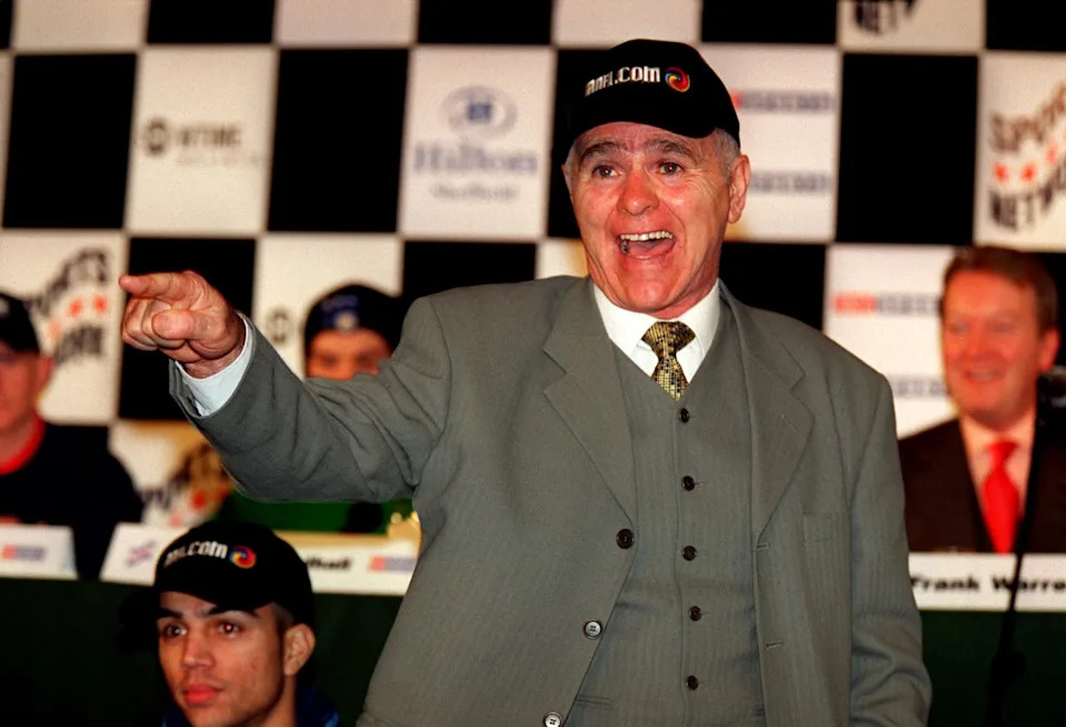 Brendan Ingle speaking at a press conference