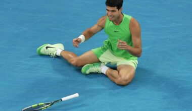 Alcaraz survives Zverev in longest AO semifinal to reach first final in Melbourne