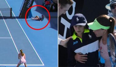 Scary scenes as ball kid collapses during Zeynep Sonmez’s win over Ekaterina Alexandrova at Australian Open