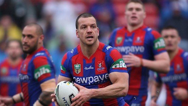 Jarrod Mullen during his final season with Newcastle, in 2016.
