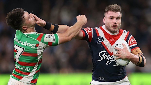 Angus Crichton of the Sydney Roosters at Allianz Stadium.