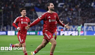 Marseille 0-3 Liverpool: Dominik Szoboszlai and Cody Gakpo score in win