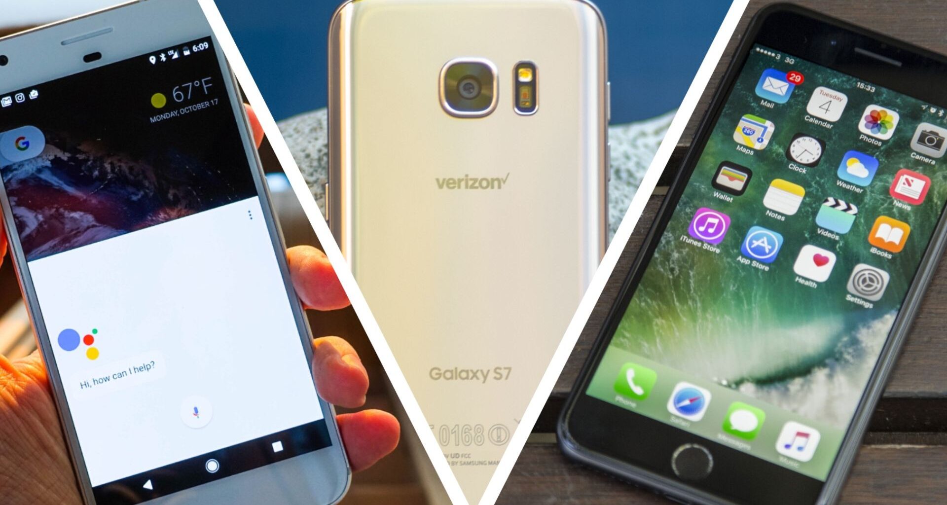 iPhone 7, Galaxy S7 Edge, and the very first Google Pixel — these are the phones we were using in 2016