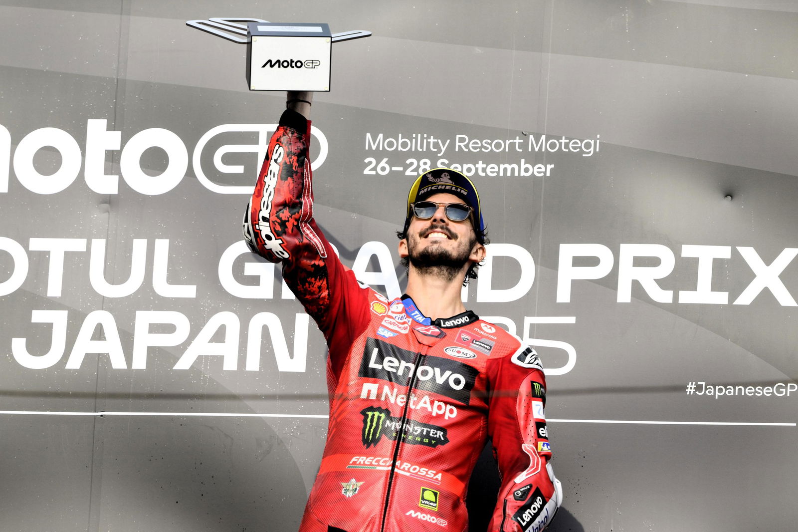 Francesco Bagnaia wins the 2025 Japanese MotoGP.
