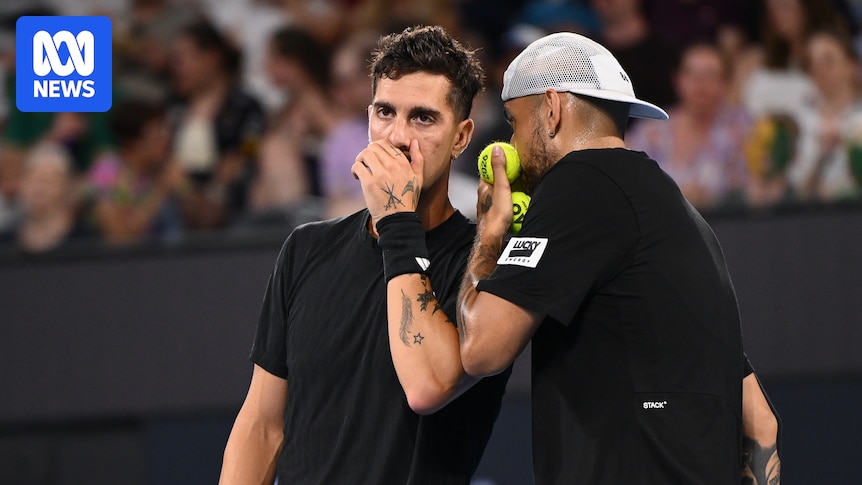 Nick Kyrgios and Thanasi Kokkinakis's Brisbane International campaign ends in loss to French duo