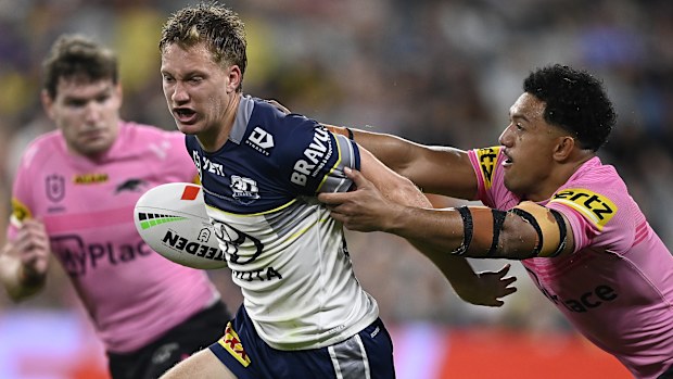 Jaxon Purdue of the Cowboys.