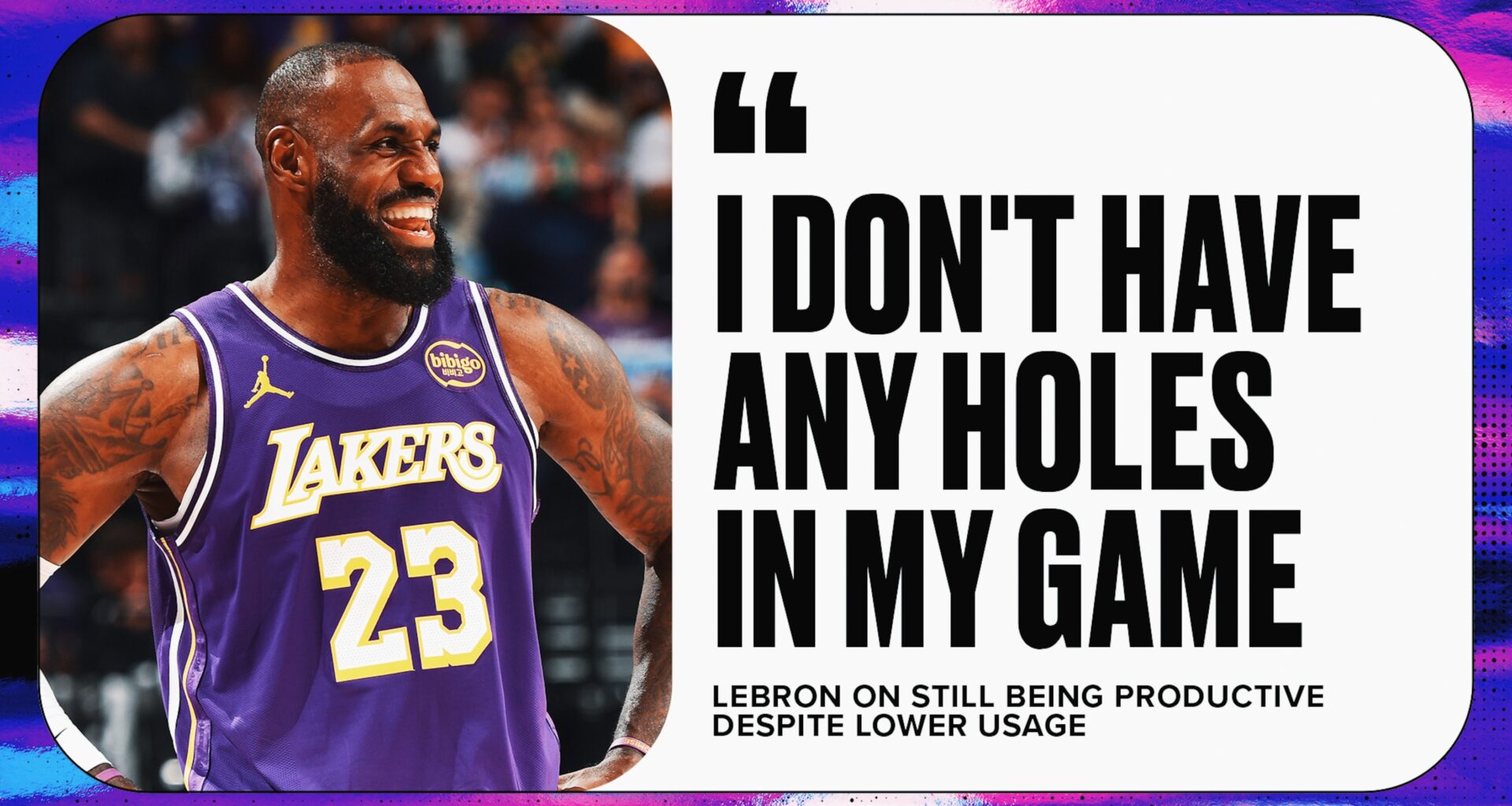 Lakers' LeBron James Says 'I Don't Have Any Holes In My Game' After Making NBA History