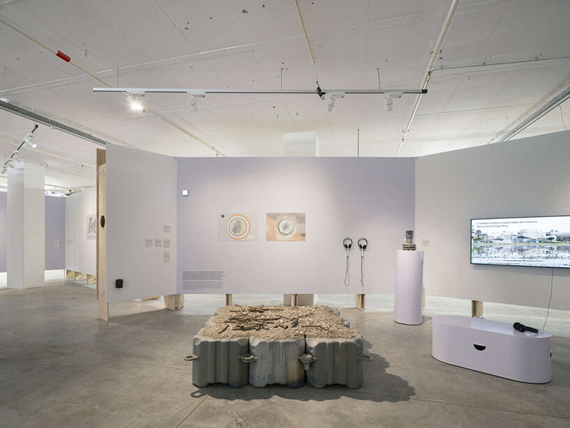 BUREAU assembles fragments of iconic institutions into scenography for garagem sul, lisbon