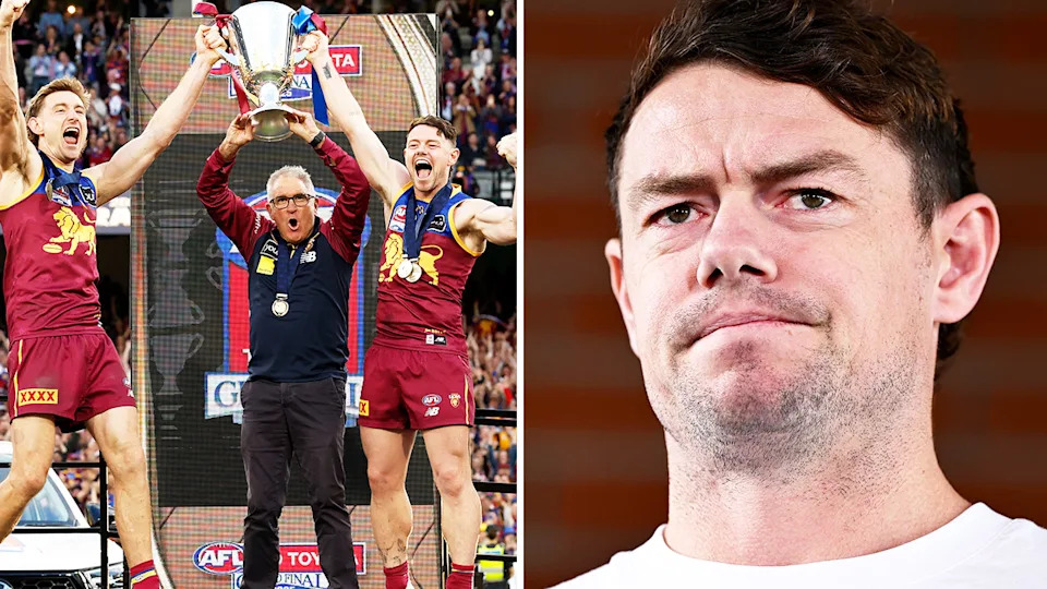 Kane Cornes feels the Lions will benefit from Lachie Neale (pictured right) stepping down as co-captain with the commentator tipping Neale to leave the club at the end of the season. (Images: Getty Images)