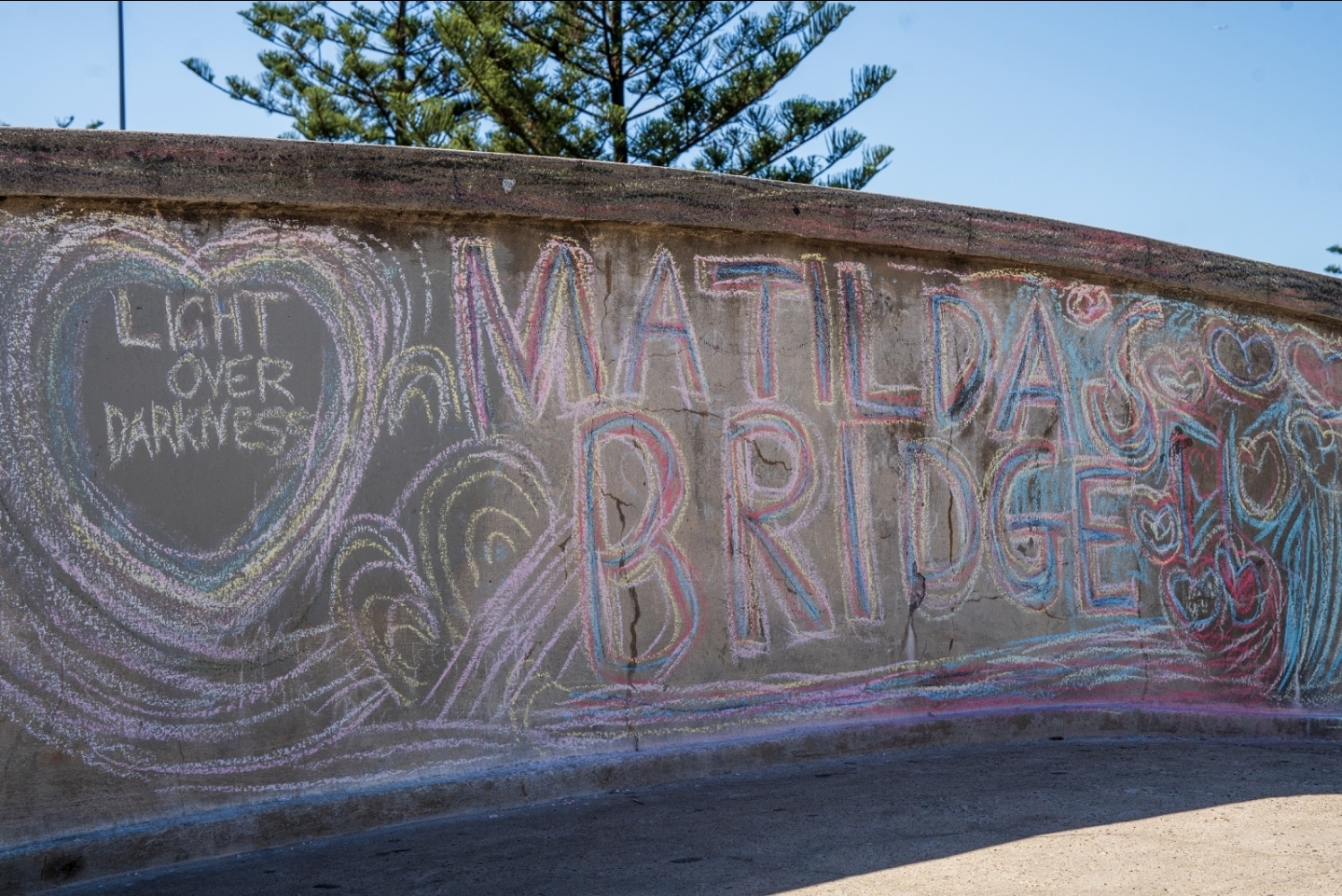 Bondi Beach bridge three weeks after terrorist attack.