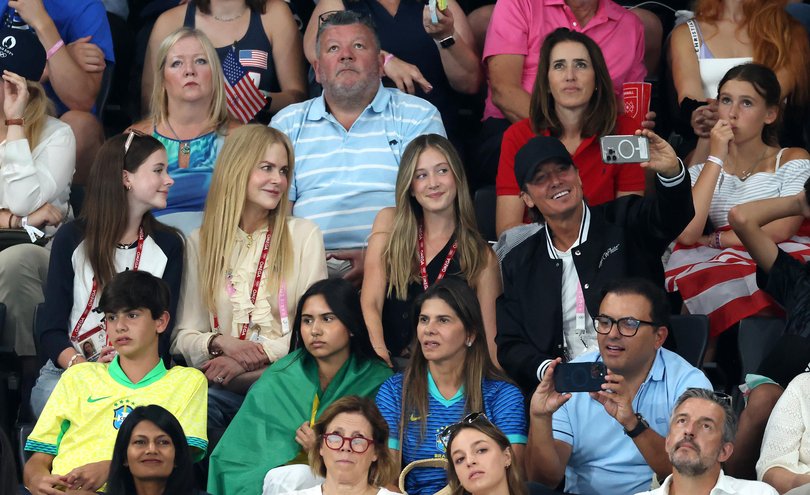 Nicole Kidman, Keith Urban and their daughters, Faith Margaret and Sunday Rose, at the 2024 Paris Olympics before the split.