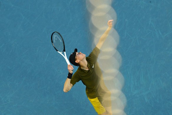 Sinner has tweaked his service technique.