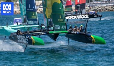 Debutants Sweden tied for lead, Australia fourth after day one of SailGP Fremantle