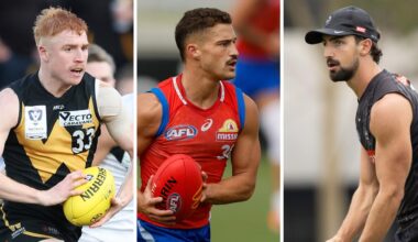 Riley Garcia Western Bulldogs injury, Jack Riding trains with Hawthorn eyeing SSP spot, Josh Daicos in Collingwood midfield, Jamarra Ugle-Hagan latest