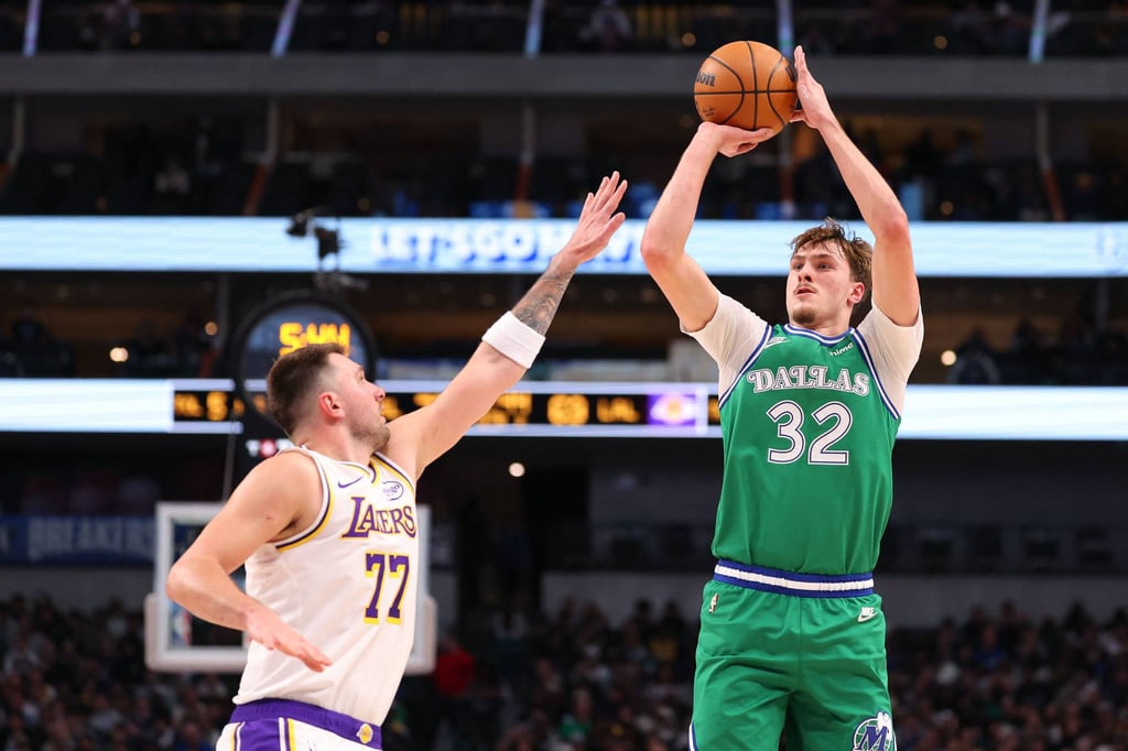 Cooper Flagg (right), who was the top draft pick in 2025, will also play at the event. Photo: AFP