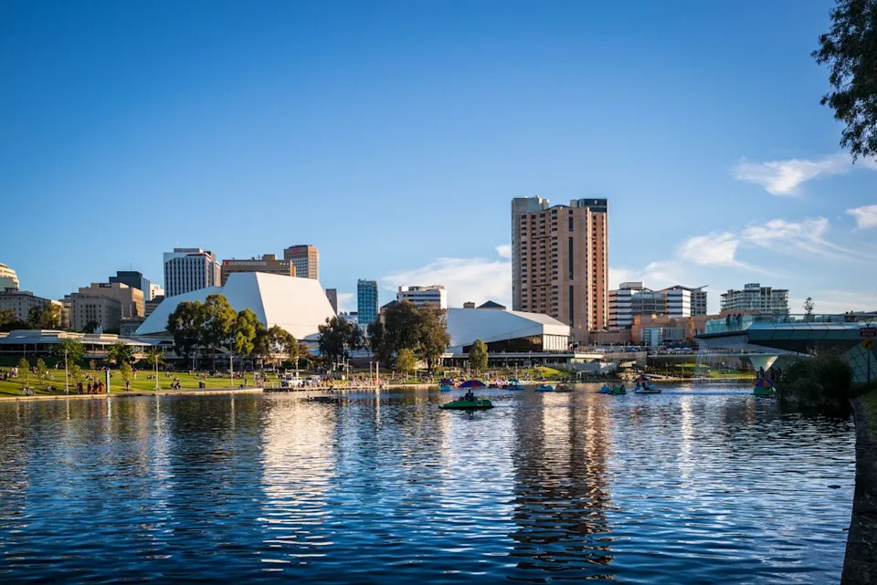 Nick Rains / Getty Images The Adelaide Festival Centre on the Torrens River in South Australia's capital city.