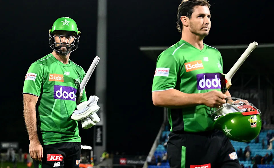 Glenn Maxwell and Hilton Cartwright after the Melbourne Stars' BBL season was ended.