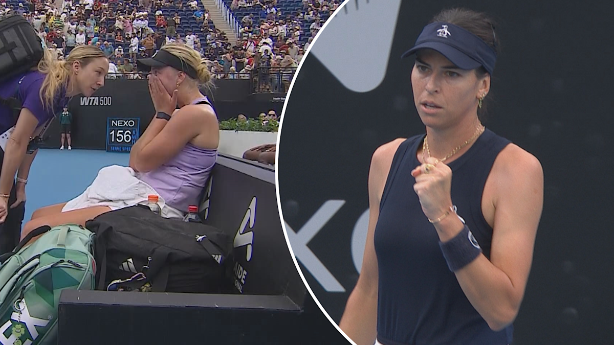 Ajla Tomljanovic advances after Clara Tauson injury