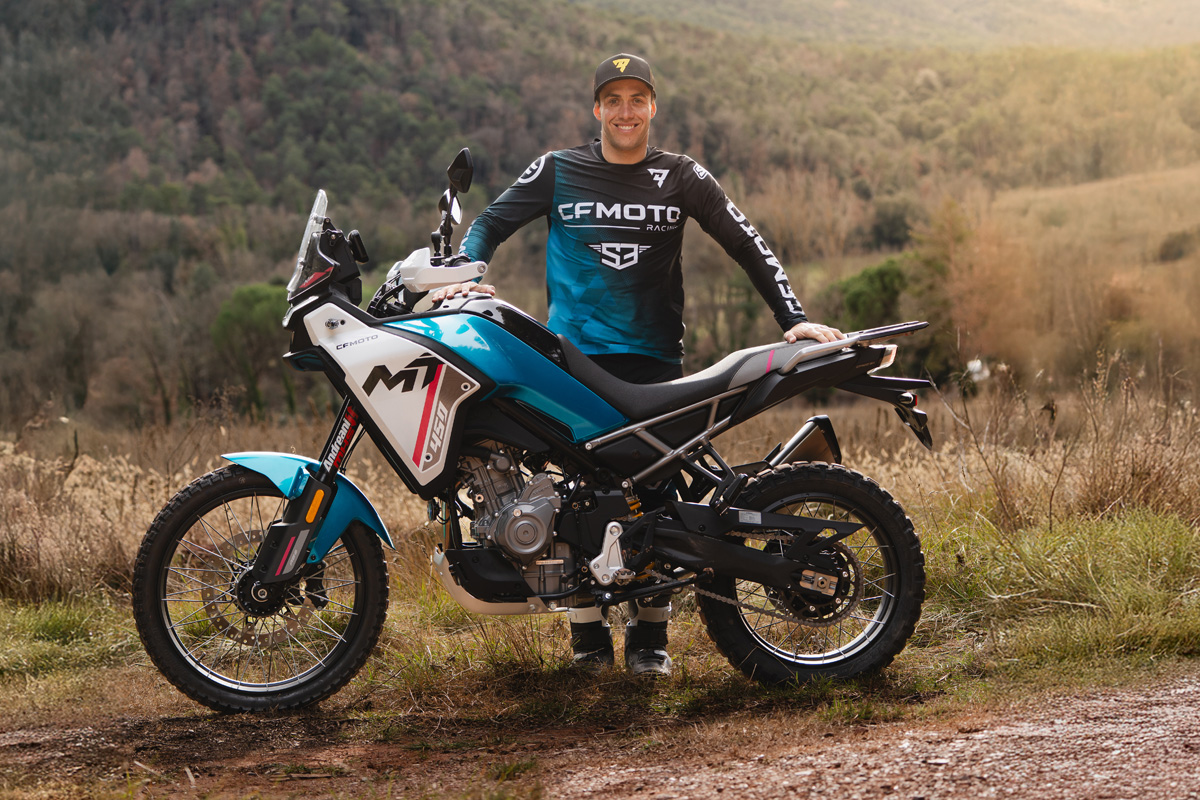 Mario Roman to Race 2026 Romaniacs Adventure Bike class on CF Moto MT450