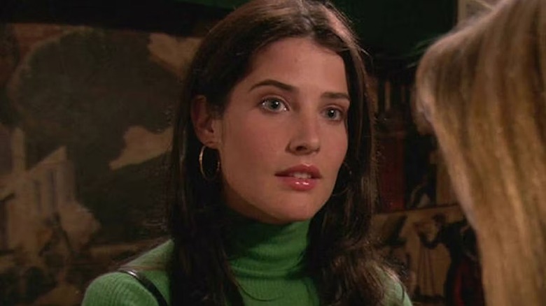 Robin in a green sweater at a bar on How I Met Your Mother (2005-2014)