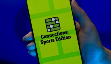 NYT Connections: Sport Edition on a phone