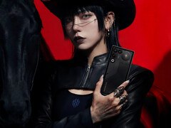 The upcoming gaming phone will feature a 7,000mAh battery. Pictured: a promo image with an woman holding the 11 Air. (Image source: RedMagic)