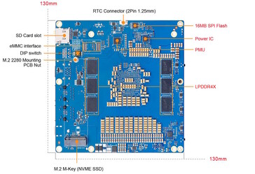 An M.2 SSD can be connected via PCIe (Image source: Orange Pi)