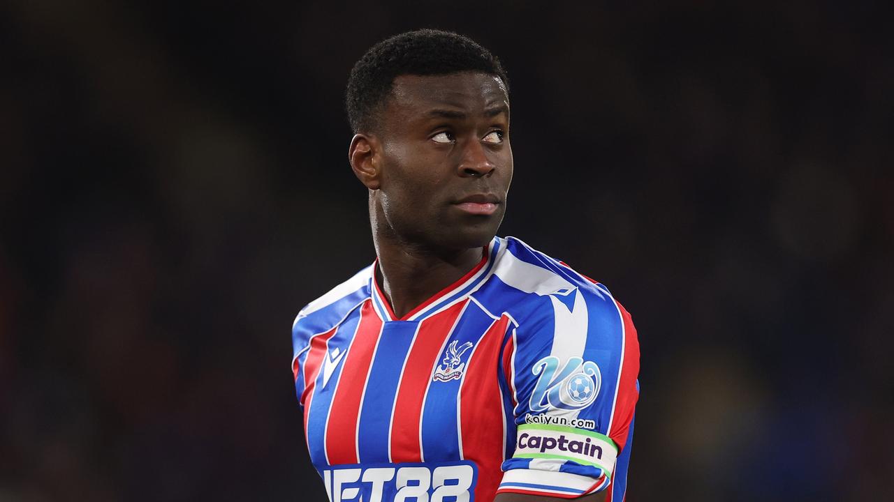 LONDON, ENGLAND – JANUARY 07: Marc Guehi of Crystal Palace during the Premier League match between Crystal Palace and Aston Villa at Selhurst Park on January 07, 2026 in London, England. (Photo by Julian Finney/Getty Images)