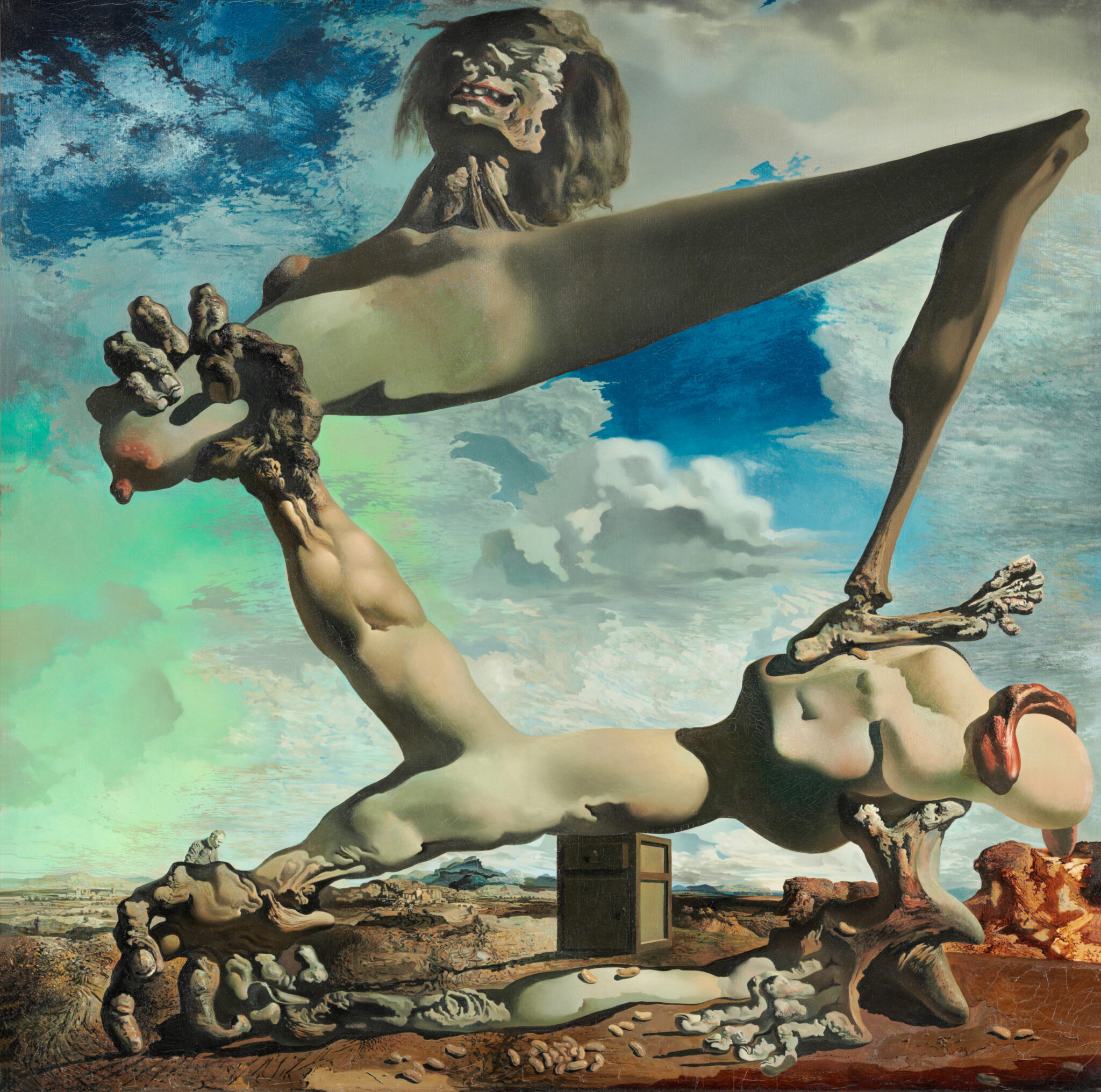 Salvador Dalí, “Soft Construction with Boiled Beans (Premonition of Civil War),” 1936. (Courtesy of the Philadelphia Museum of Art)