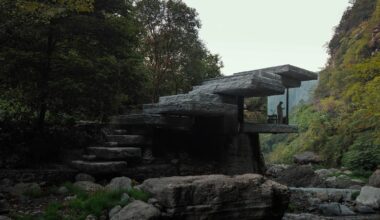 Imitation rock pavilion China DoDesign