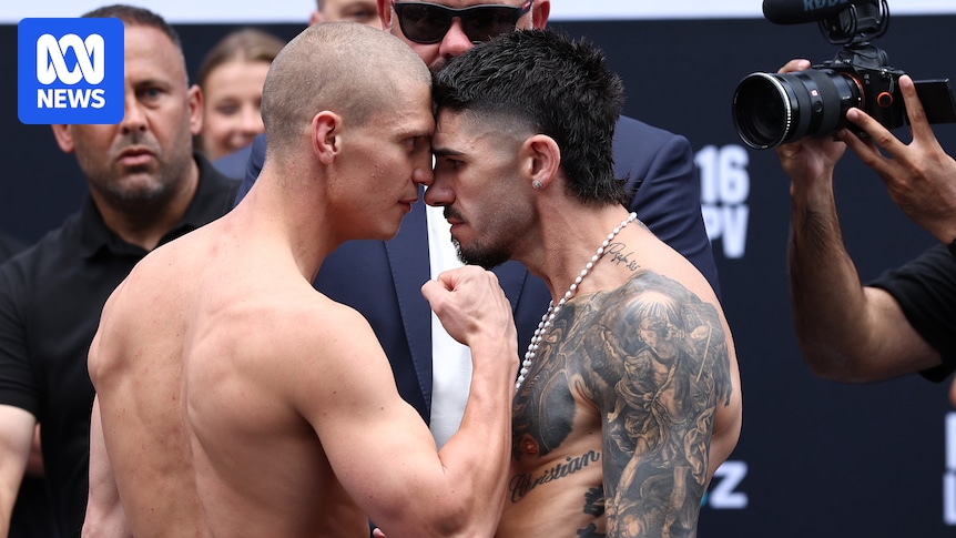 Nikita Tszyu and Michael Zerafa separated by security in fiery weigh-in clash ahead of boxing clash