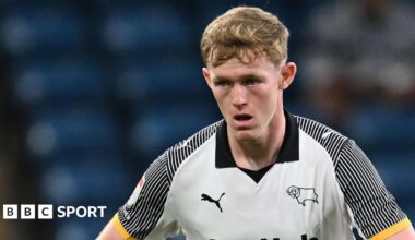Jake Rooney in action for Derby County