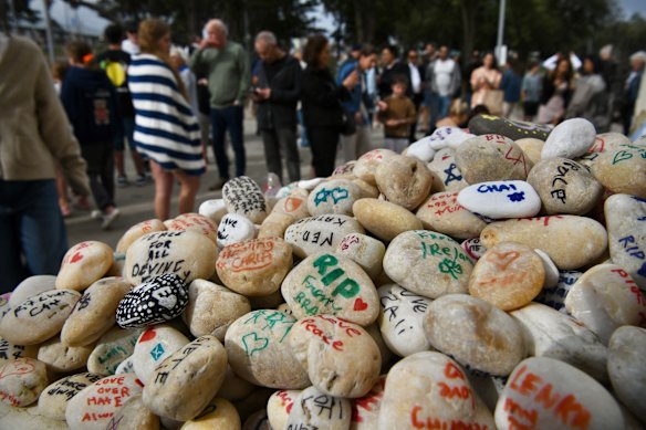 Scenes from Bondi Pavilion on Thursday evening.