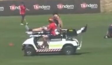 Dan Curtin knee injury updates, stretchered off from pre-season training, video, track watch, off-season news, latest