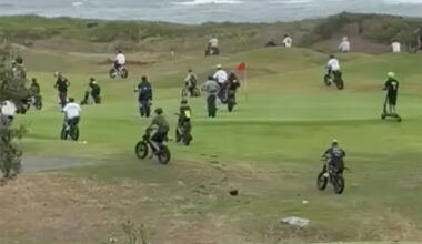 Aussies divided after video of e-bike act on golf course emerges: 'Kids can't win'