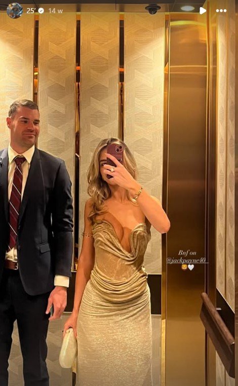 Bronte Dagg at the Brisbane Lions best and fairest with Jack Payne.