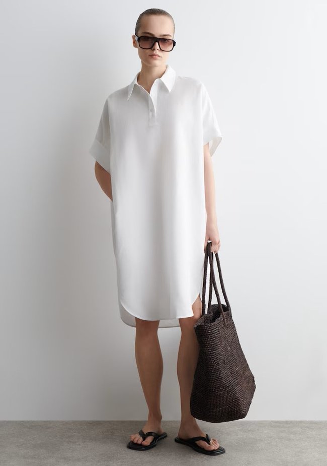 COS Rounded Linen Cotton Shirt Dress, $139