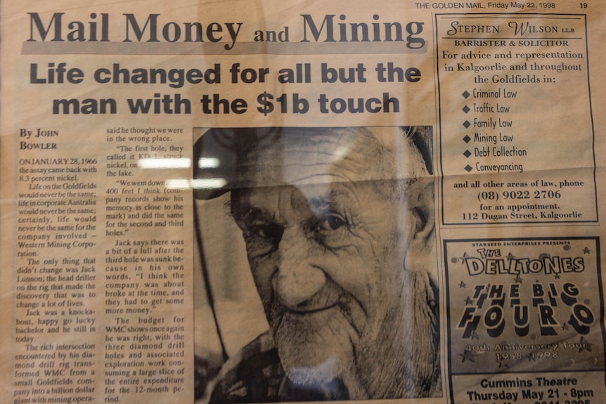 A newspaper clipping from 1998.  