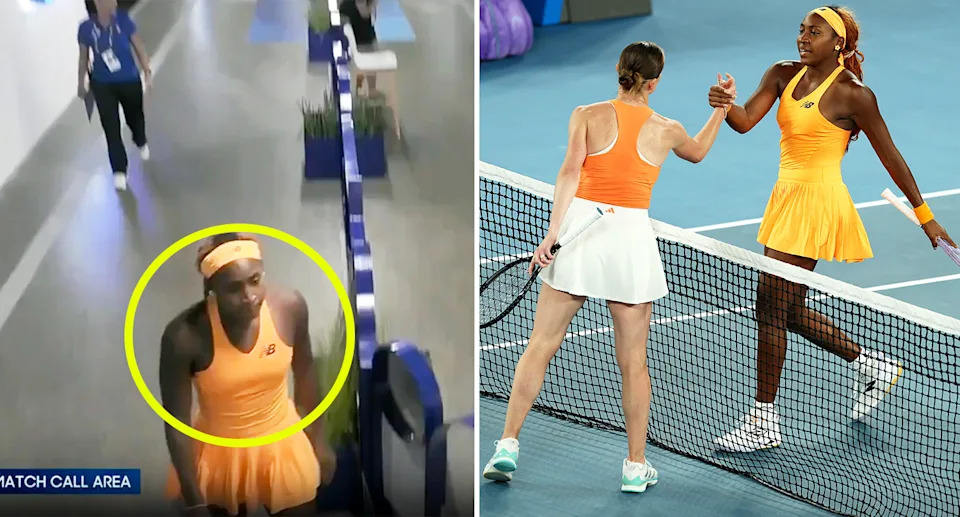 Coco Gauff, pictured here after her loss to Elina Svitolina at the Australian Open.