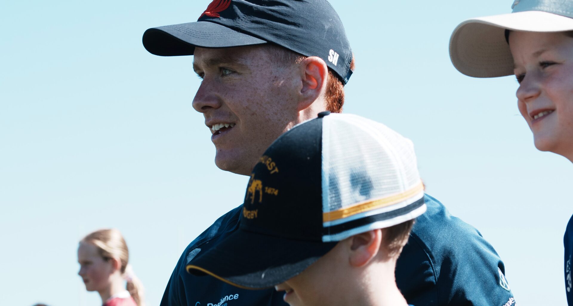 Harvey speaks to media at Bathurst Bulldogs kids clinic