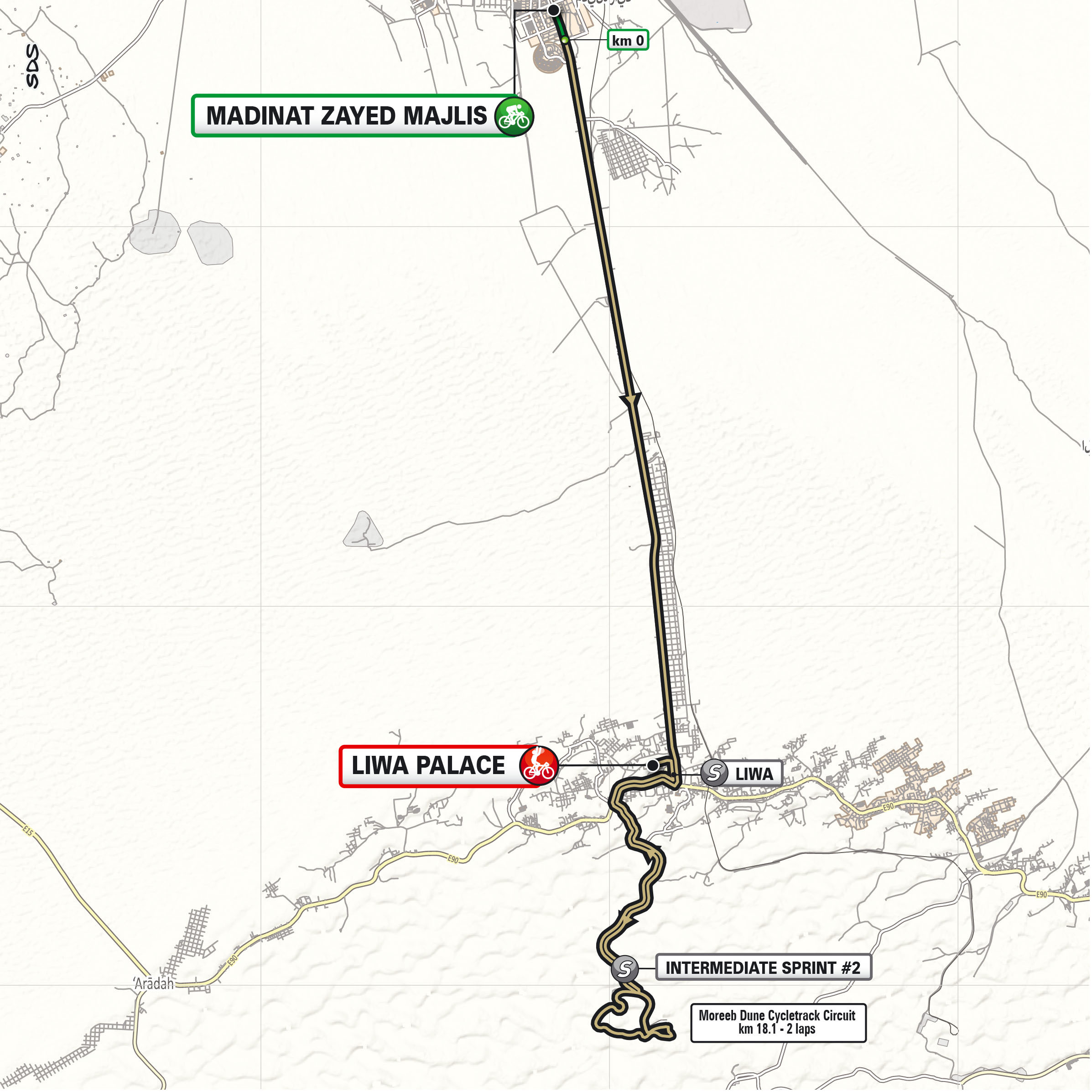 Route maps and stage profiles for 2026 UAE Tour men
