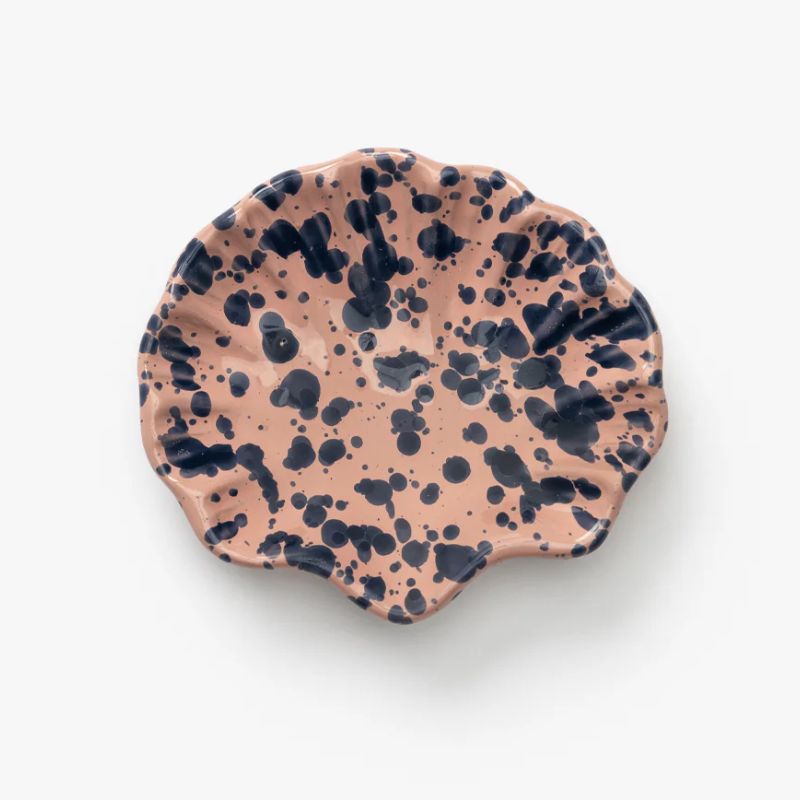 pink splatter dish