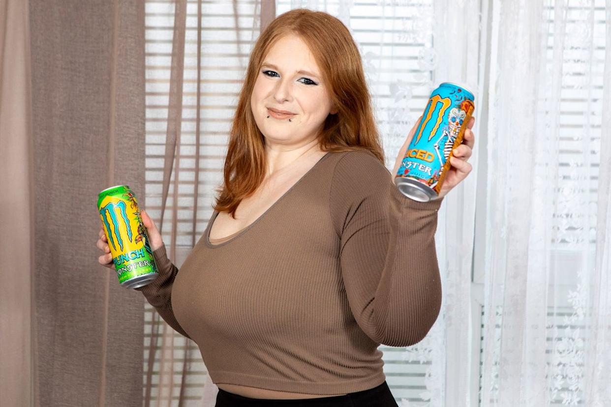 Lynsey Macfadyen / SWNS Lynsey Macfadyen says she drank five cans of Monster energy drinks a day