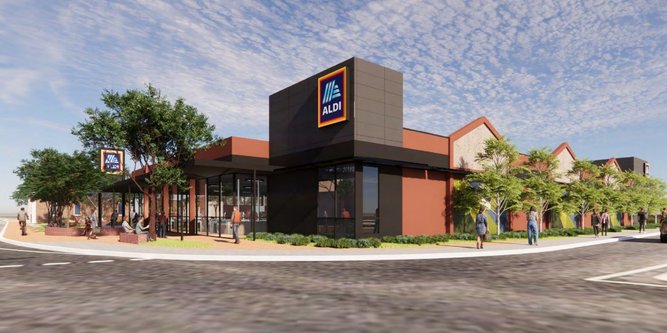 The proposed Aldi would be 1100sqm.
