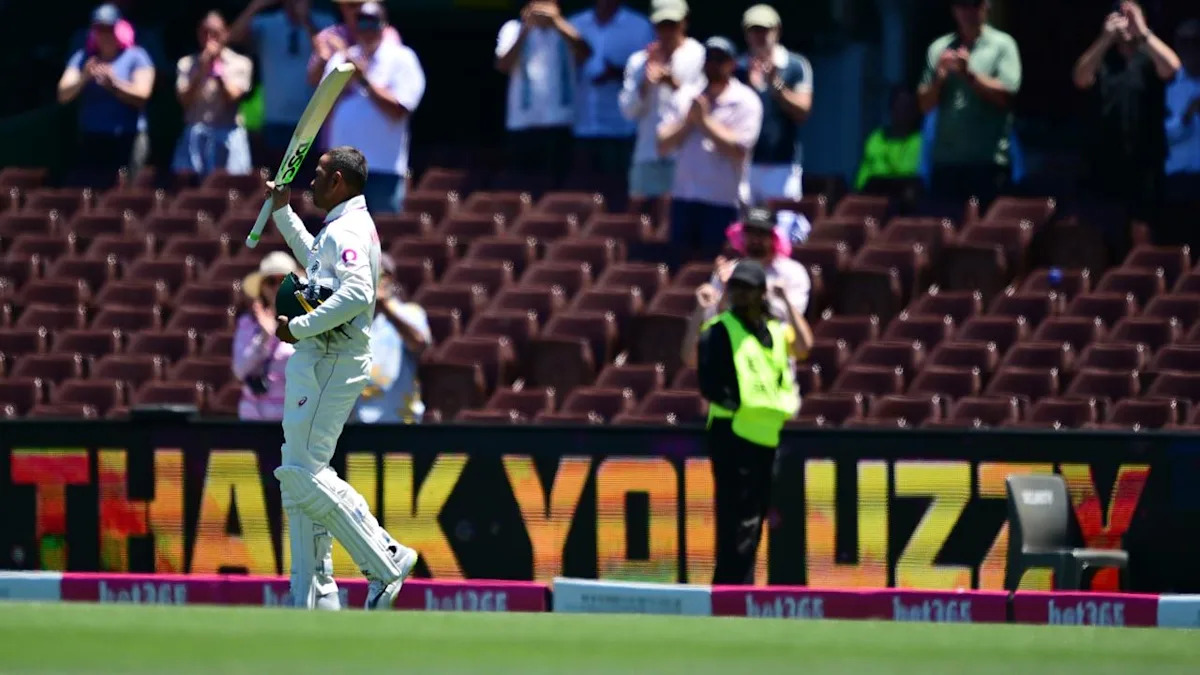 Grateful Khawaja waves and kisses Test cricket goodbye