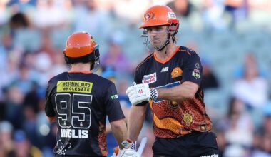 Adelaide Strikers lose to Perth Scorchers, record for fourth 200 score in season, Mitch Marsh, Test stars return, Alex Carey, Josh Inglis, match report, finals