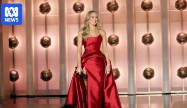 Golden Globes key moments 2026: Australian Rose Byrne wins best comedy nod, Amy Poehler takes out Best Podcast nod